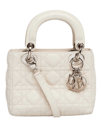 cream dior lady bag