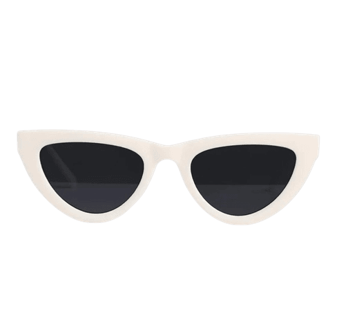 white sunglasses.