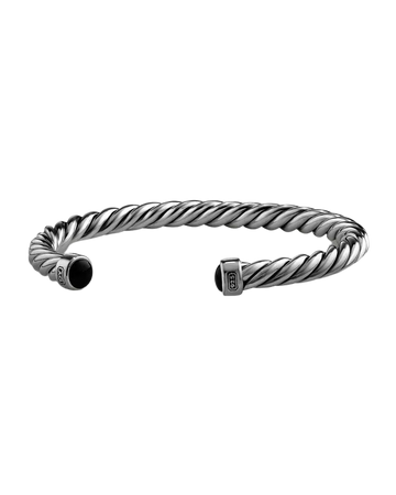 David Yurman Men's Cable Cuff Bracelet in Silver, 6mm | Neiman Marcus