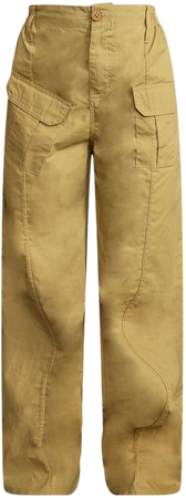 Petite Khaki Cargo Low Rise Pocket Detail Trousers | PrettyLittleThing USA