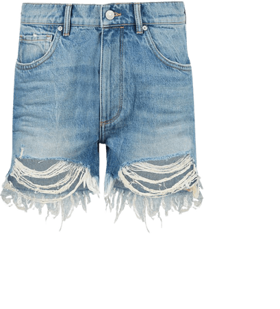 ALLSAINTS US: Womens Remi Cut Off Denim Shorts (indigo)