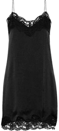 Brighton Lace-trimmed Stretch-silk Satin Mini Slip Dress