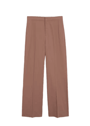 Cotton palazzo pants - Women | Mango USA brown