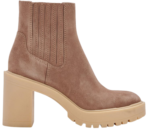 CASTER H2O WIDE BOOTIES MUSHROOM SUEDE – Dolce Vita