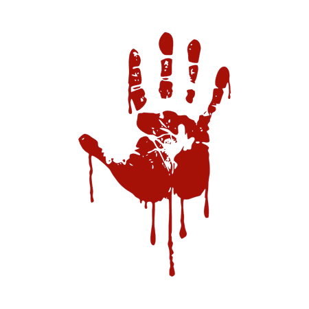 Bloody Hand Print Svg Bloody Handprint Svg Dripping Blood | Etsy