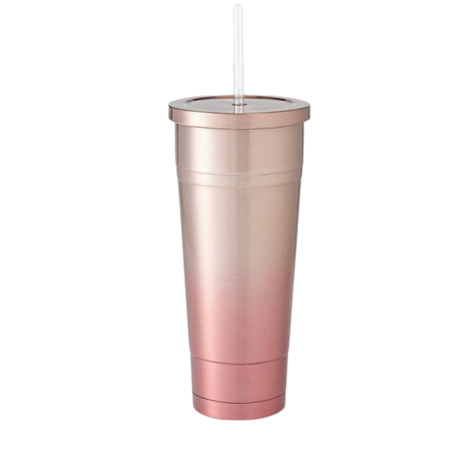 25oz Double Wall Stainless Steel Vacuum Tumbler With Straw - Room Essentials™ : Target