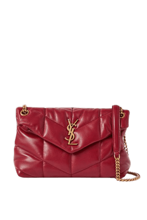 Loulou Puffer Small Quilted Leather Shoulder Bag - Red