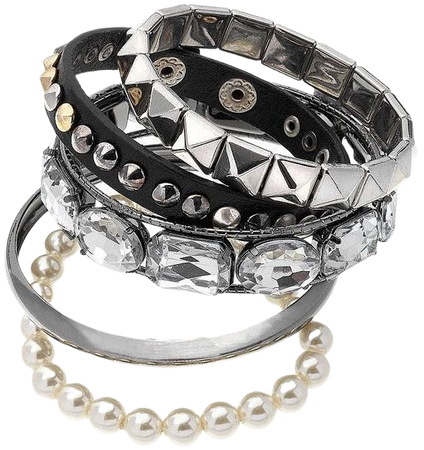 Black Goth Bracelet Set