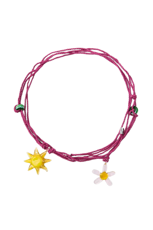 CHARM CORD NECKLACE - Neon pink | ZARA United States