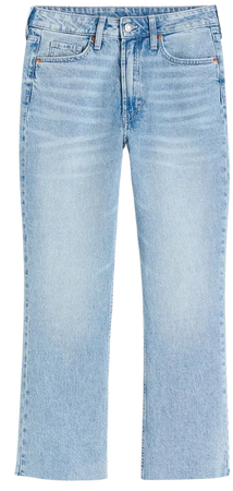 Flared High Crop Jeans - Light denim blue - Ladies | H&M US