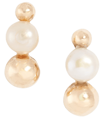 Anzie Dew Drop Marine Pearl Bar Stud Earrings | Nordstrom