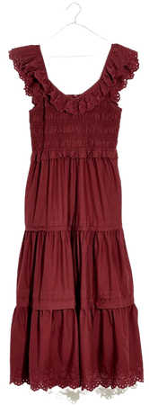Lucie Embroidered Cotton Midi Dress