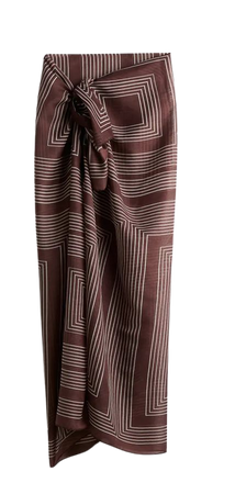 Sarong - Dark brown/patterned - Ladies | H&M US