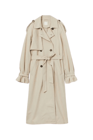 Double-breasted Trenchcoat - Light beige - Ladies | H&M US