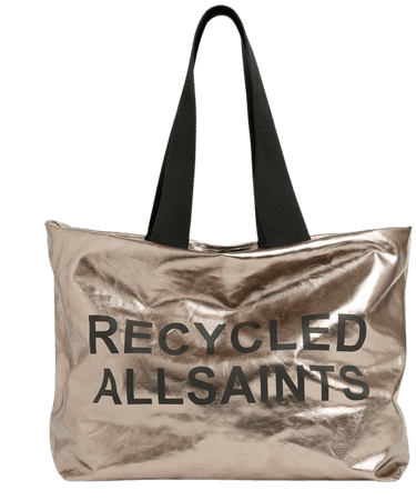 ALLSAINTS US: Womens Acari Print Tote Bag (silver)