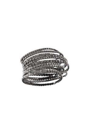 Pack of elastic bracelets with rhinestone appliqués. - Anthracite grey | ZARA United States