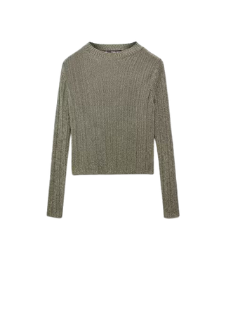 Lurex perkins-neck sweater - Women | Mango USA