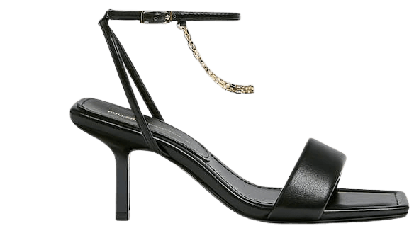 High heel sandals with chain detail - pull&bear