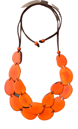 orange tagua necklace