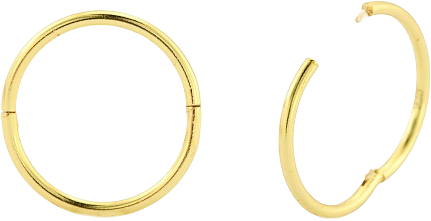 Amazon.com: 24K Gold Plated On 925 Sterling Silver Hoop Earrings - Small Thin Handcrafted: Clothing, Shoes & Jewelry