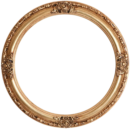 @rain | gold circular frame