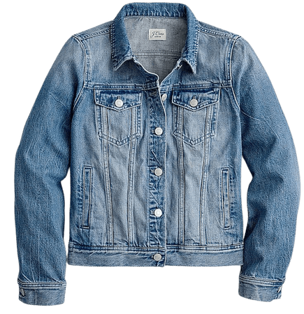 J.Crew: Classic Denim Jacket In Brilliant Day Wash For Women