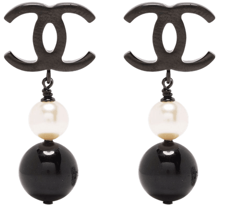 Chanel Pre-Owned 2015 CC pearl-embellished Dangle Earrings - Farfetch