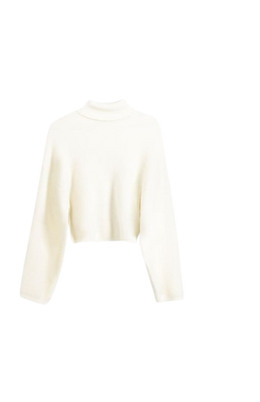 Cropped high neck sweater - New - Women | Bershka