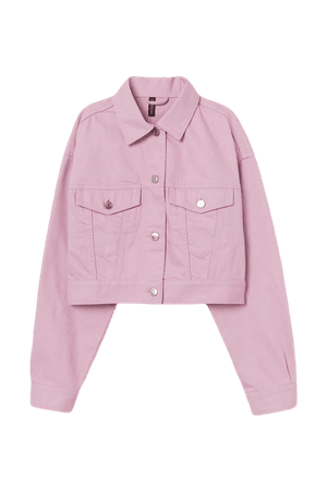 Cropped Denim Jacket - Light pink - Ladies | H&M US