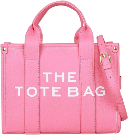 Pink Tote Bag for Women The Tote Bag Mini Leather Purse Small handbag Personalized Crossbody Bag : Clothing, Shoes & Jewelry