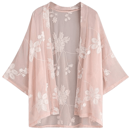 pastel pink kimono