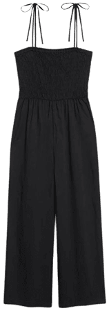 Black spaghetti strap jumpsuit - Black - Monki WW