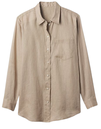 100% Linen Boyfriend Shirt | Gap