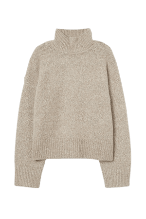 Turtleneck Sweater - Beige