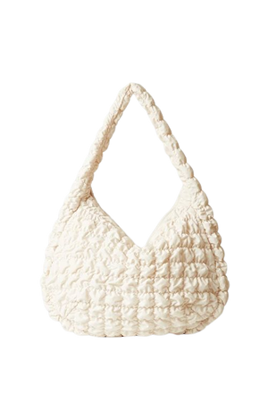 RECYCLED POLYESTER QUILTED OVERSIZED SHOULDER BAG - Off-white - Bags - COS
