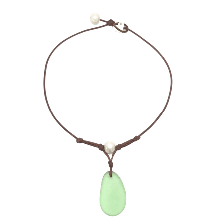 green sea glass necklace