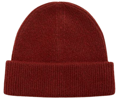 Soft knit beanie - Dark red - Monki WW