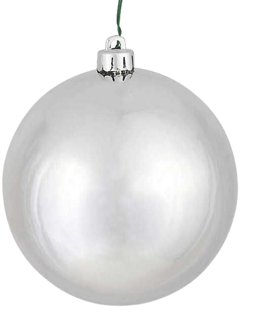 Vickerman 2.4" Silver Shiny Ball Christmas Ornament - 24/Bag | Oriental Trading