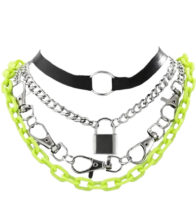 neon punk necklace