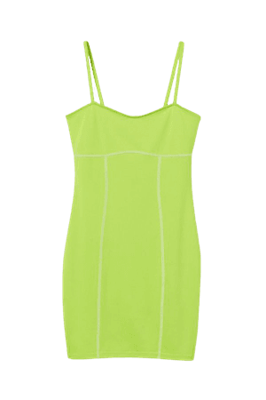 Bodycon Dress - Neon green - Ladies | H&M US