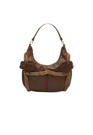 Lined top-handle bag faux sheerling
