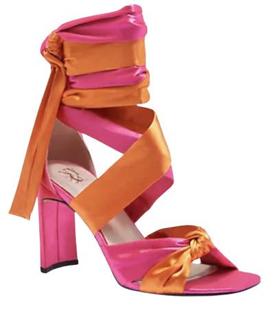 orange and pink heels