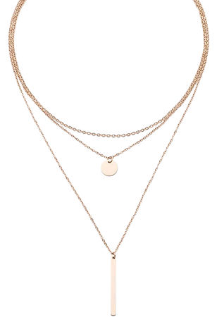 Rose Gold Layered Necklace