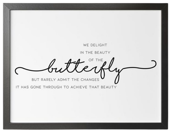 Butterfly positive affirmation print Maya Angelou Encouraging | Etsy