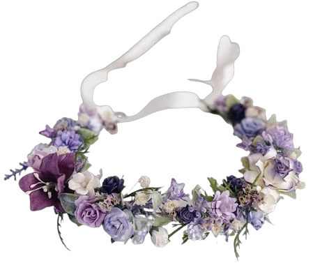 Lavender Flower crown, Flower girl crown, Lilac flower crown, Purple flower crown, lavender hair comb, flower girl crown