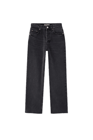 Cropped straight-leg high-rise jeans - pull&bear