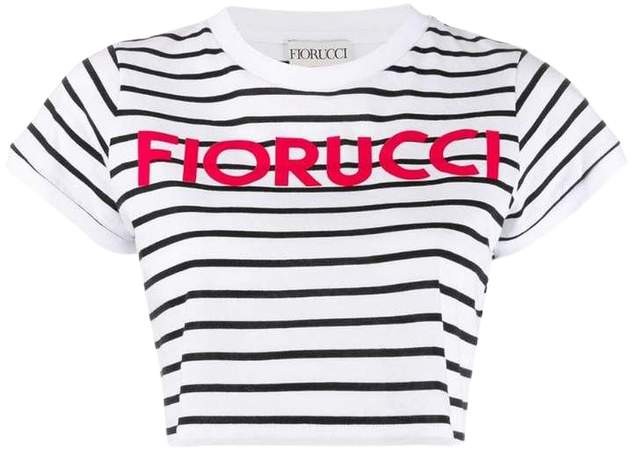 stripes cropped T-shirt