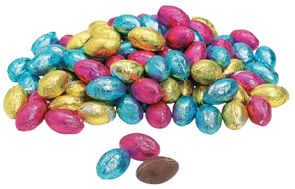 Fun Express - Foil Wrapped Chocolate Eggs (1lb) for Easter - Edibles - Chocolate - Non Branded Chocolate - Easter - 90 Pieces - Walmart.com