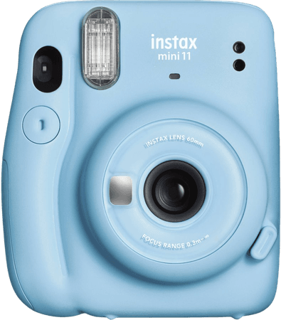 Light blue Polaroid camera