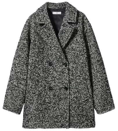 Flecked textured coat - Women | Mango USA